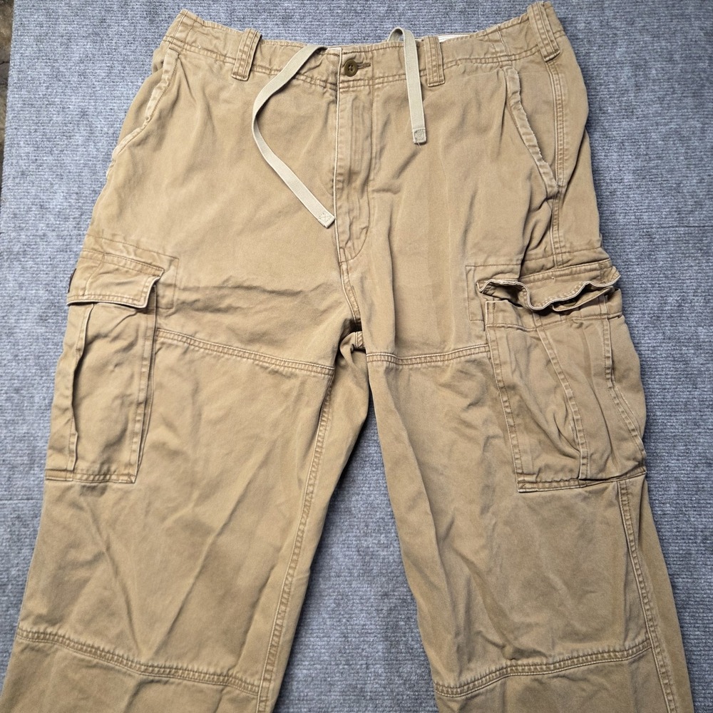 Abercrombie & Fitch Vintage Fatigues Heavy Cargo Pants Y2K Paratrooper Men 36S